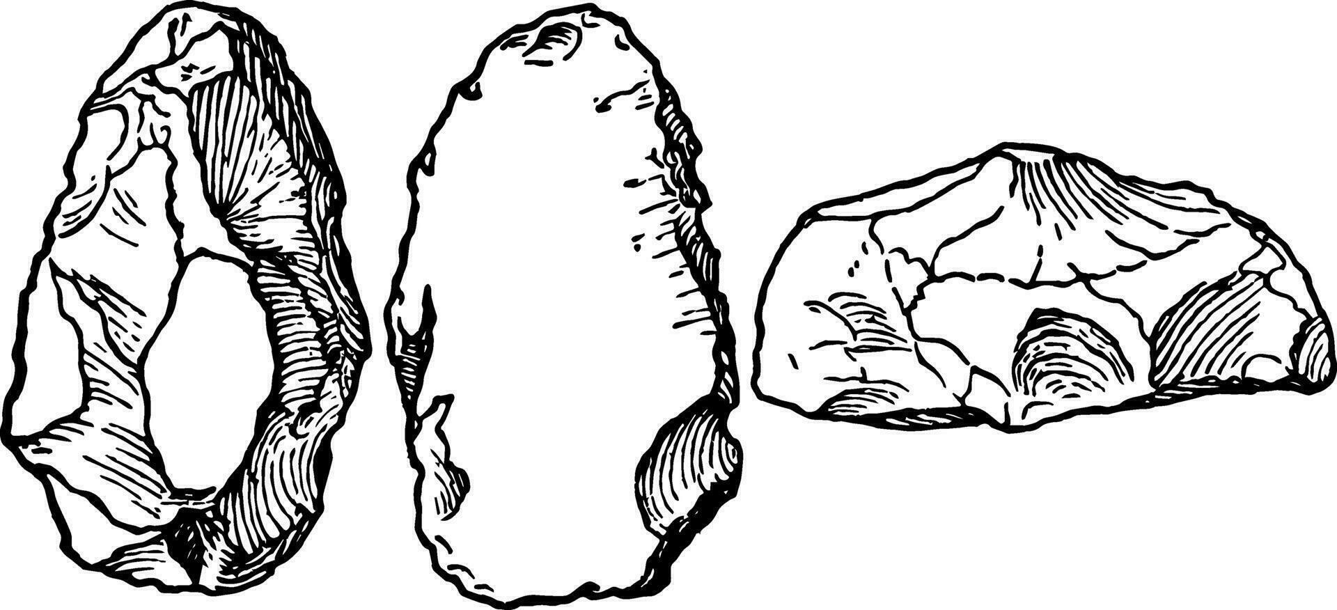 paleolithicum steen wijnoogst illustratie. vector