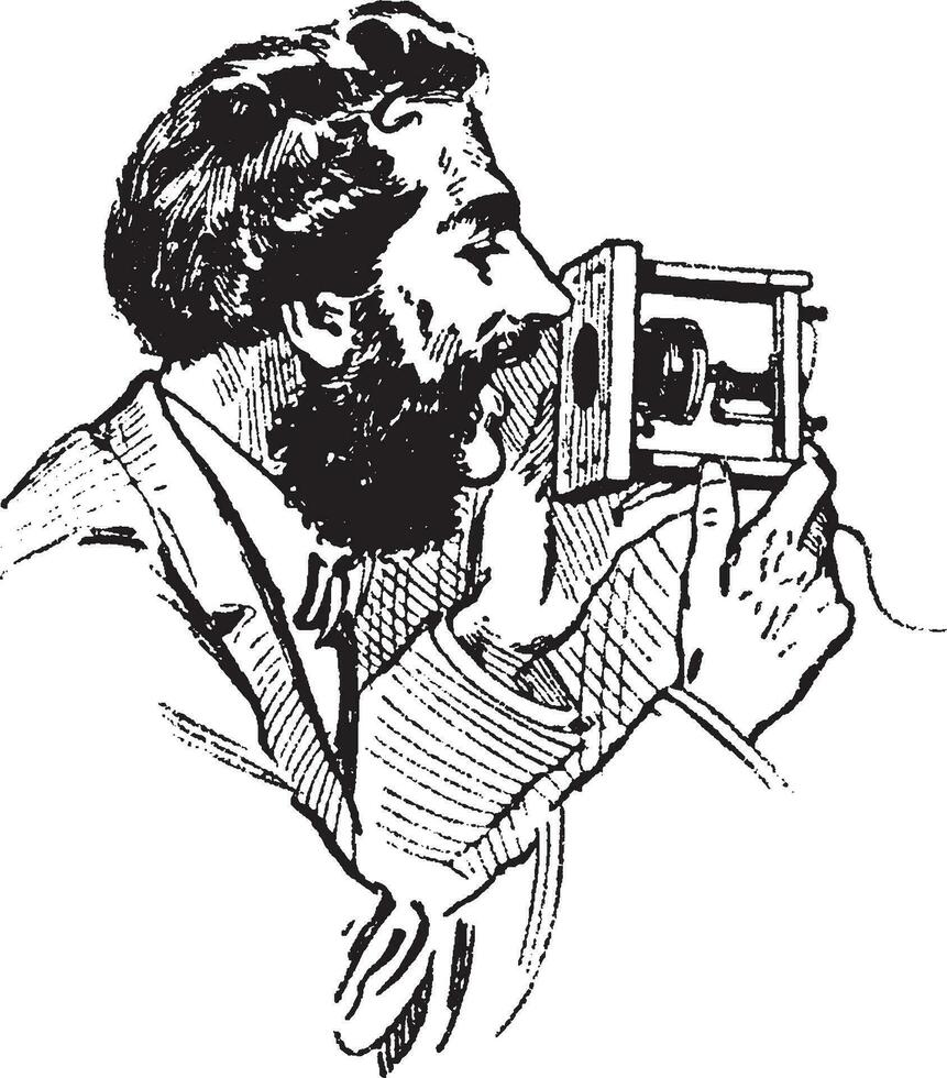 telefoon, wijnoogst illustratie vector