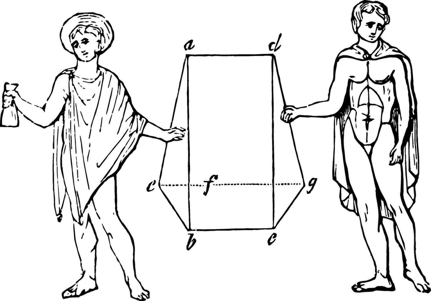 chlamys, wijnoogst illustratie. vector