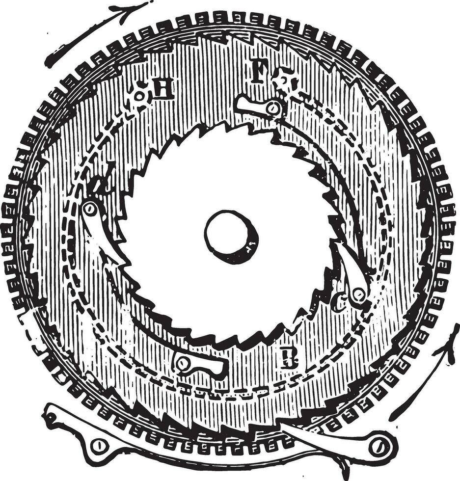 binnen een stopwatch raket hulp lente, wijnoogst gravure. vector