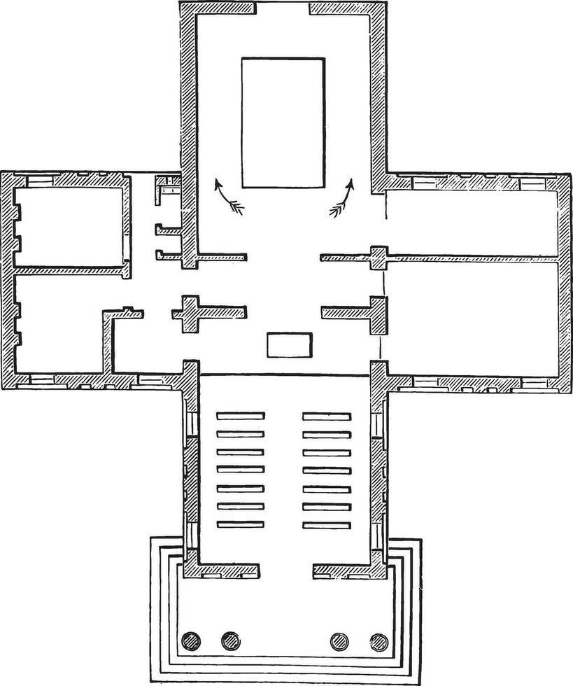 kaart crematorium wakker worden, wijnoogst gravure. vector