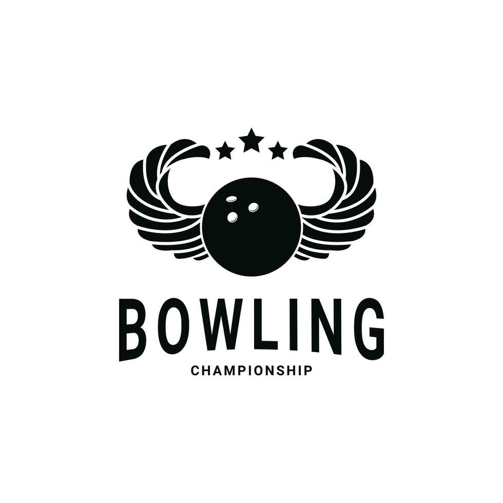 bowling sport concept logo ontwerp ideeën vector