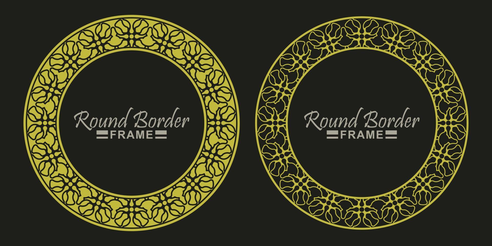 luxe rond grenskaderontwerp vector