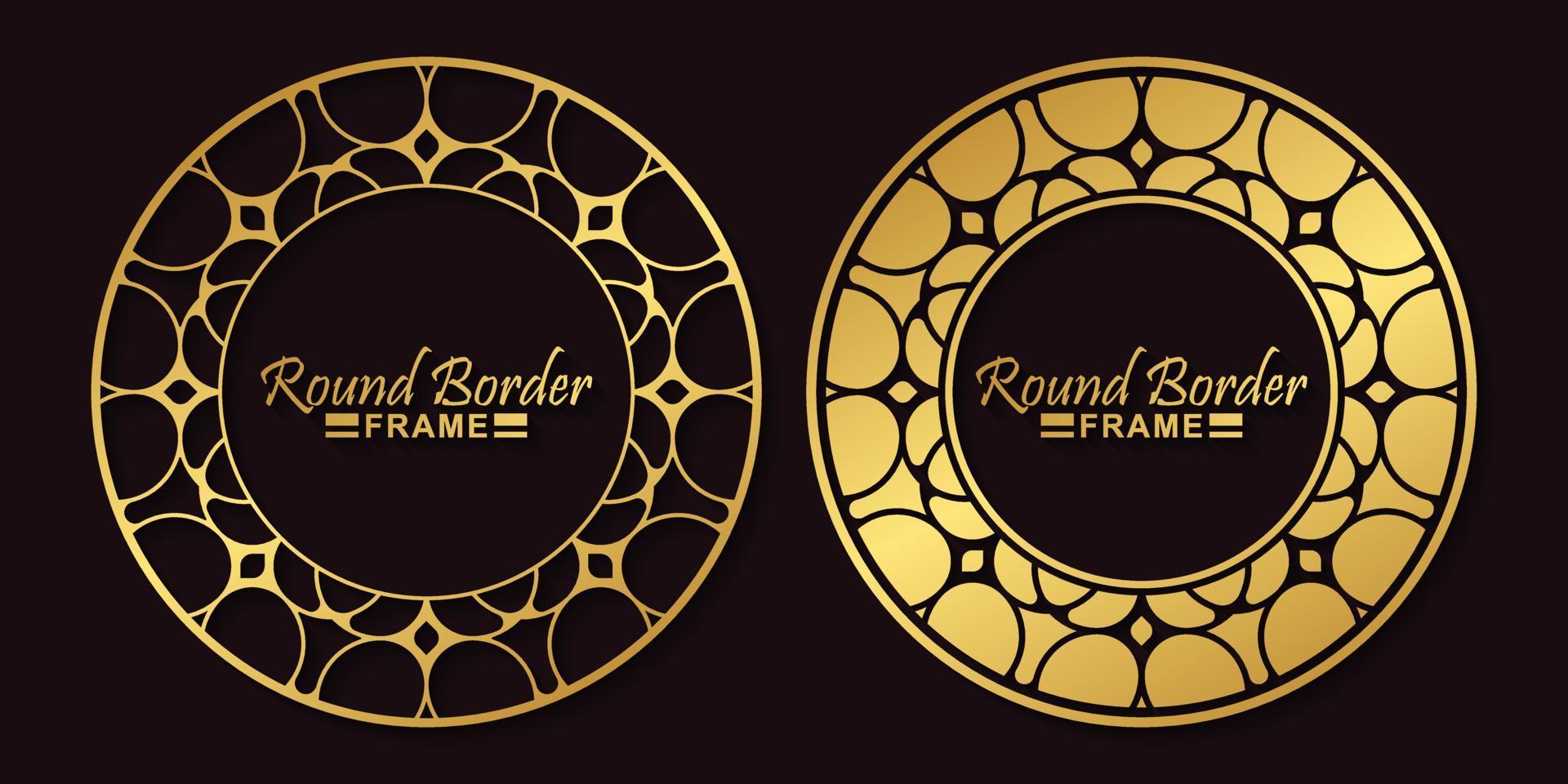 luxe rond grenskaderontwerp vector