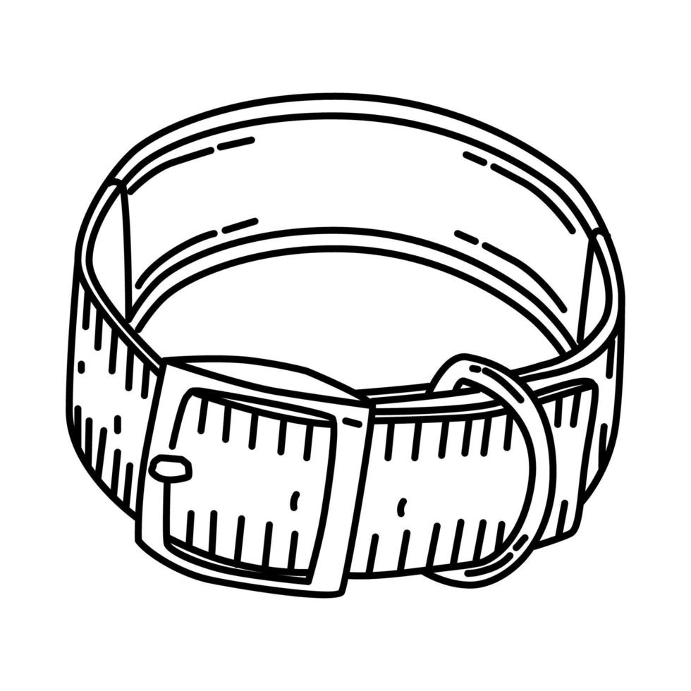 nylon gewatteerde halsband icoon. doodle hand getrokken of schets pictogramstijl vector