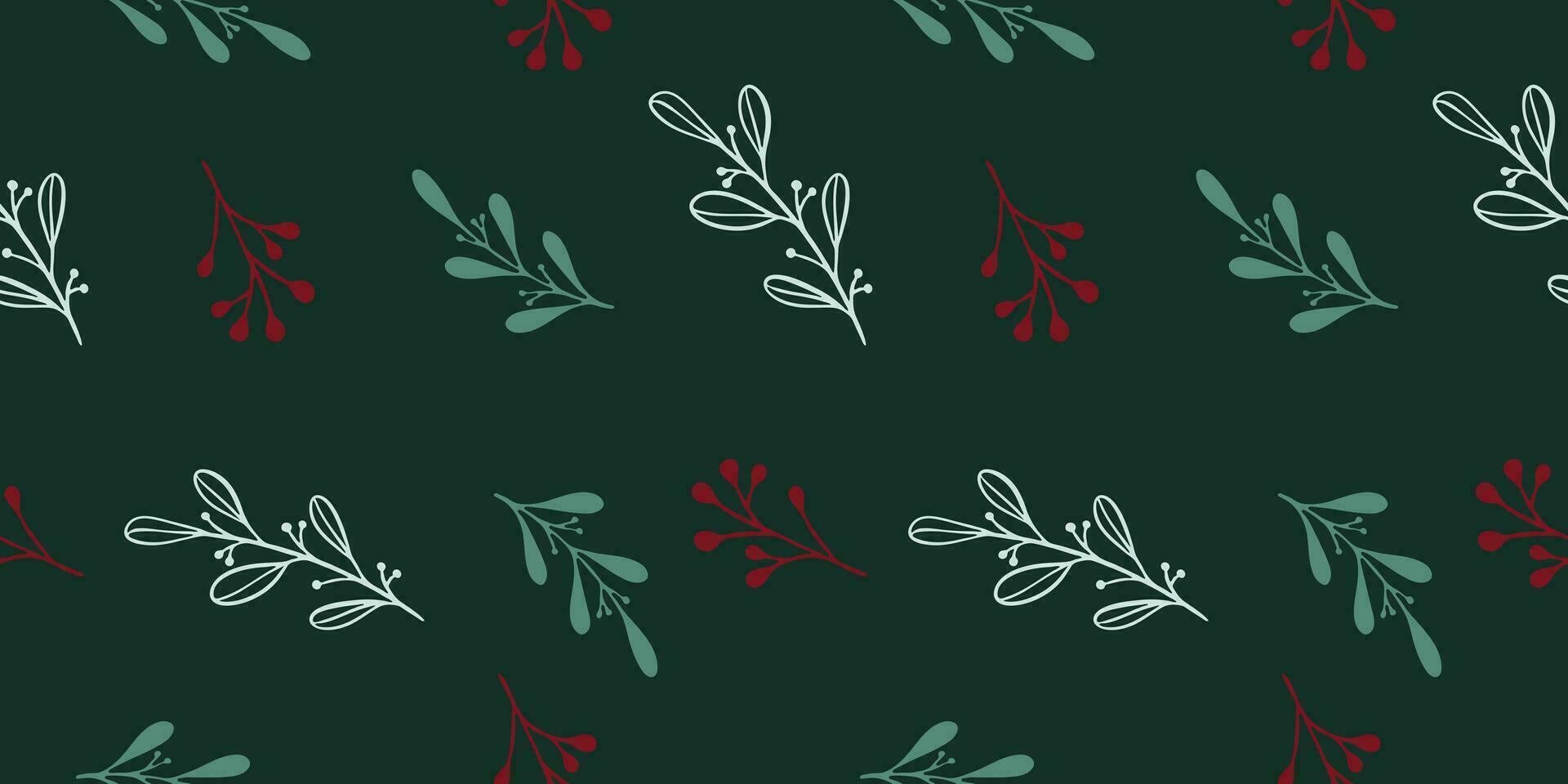 naadloos patroon met hand- getrokken Kerstmis bladeren en takken. perfect voor Kerstmis of nieuw jaar behang, omhulsel papier, web plaatsen, achtergrond, sociaal media, blog, presentatie en groet kaarten. vector