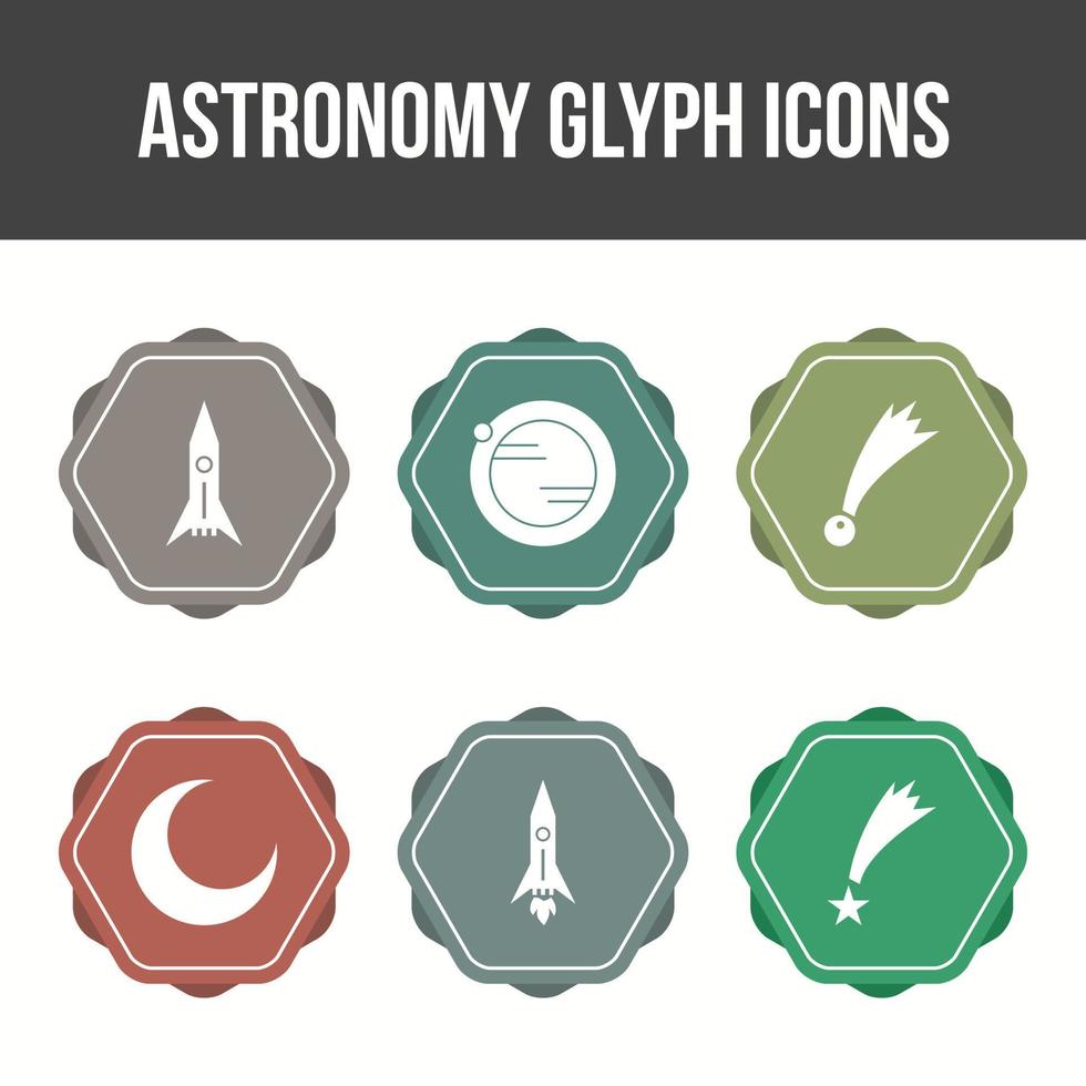 unieke astronomie lijn vector icon set