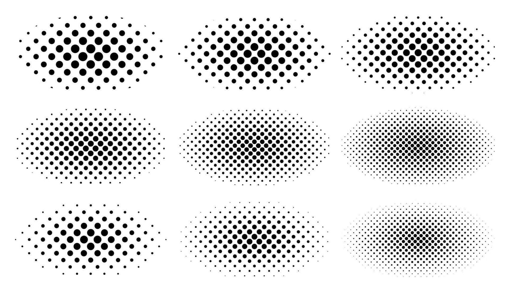 halftone reeks geplaatst Aan een wit achtergrond kan uitbreiden, vector. vector