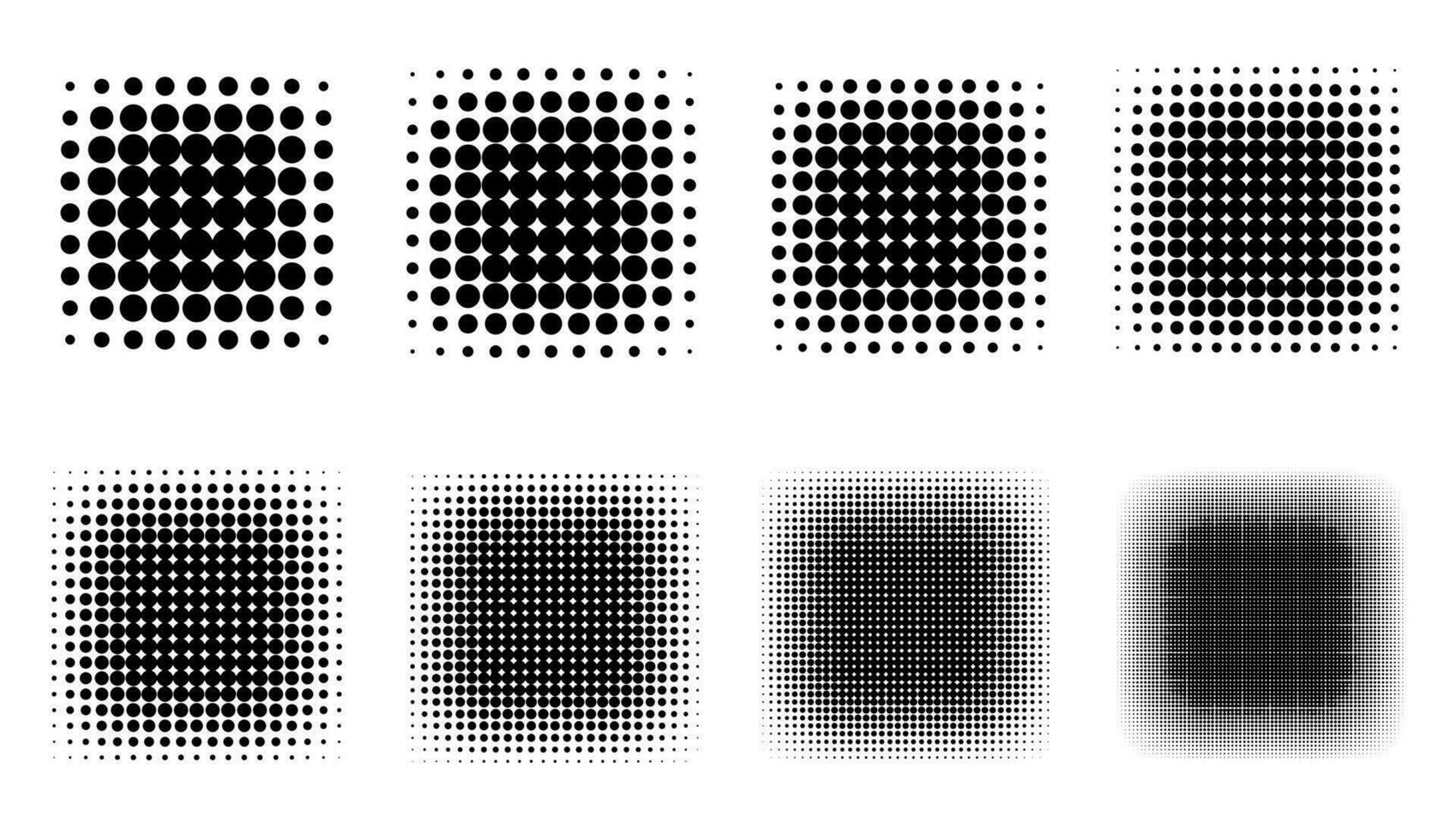 halftone reeks geplaatst Aan een wit achtergrond kan uitbreiden, vector. vector