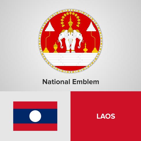 Nationaal embleem, kaart en vlag vector