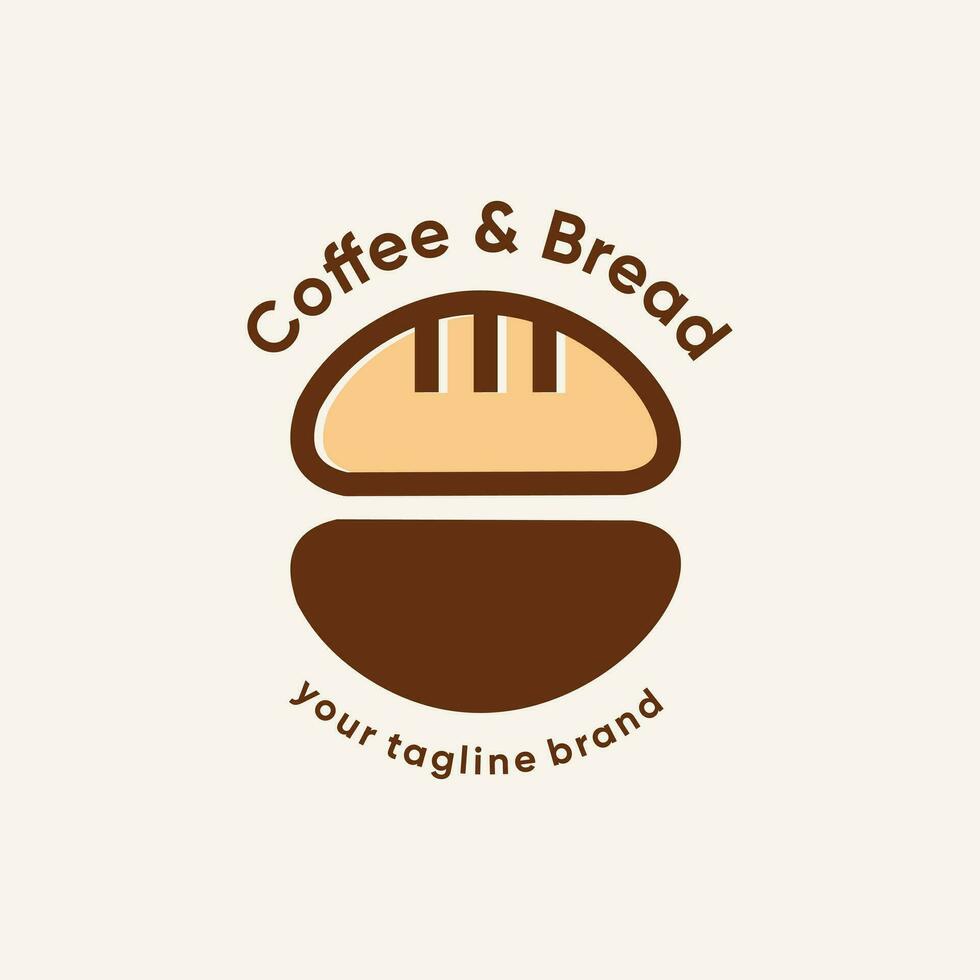koffie en brood ontwerp element vector met creatief concept idee