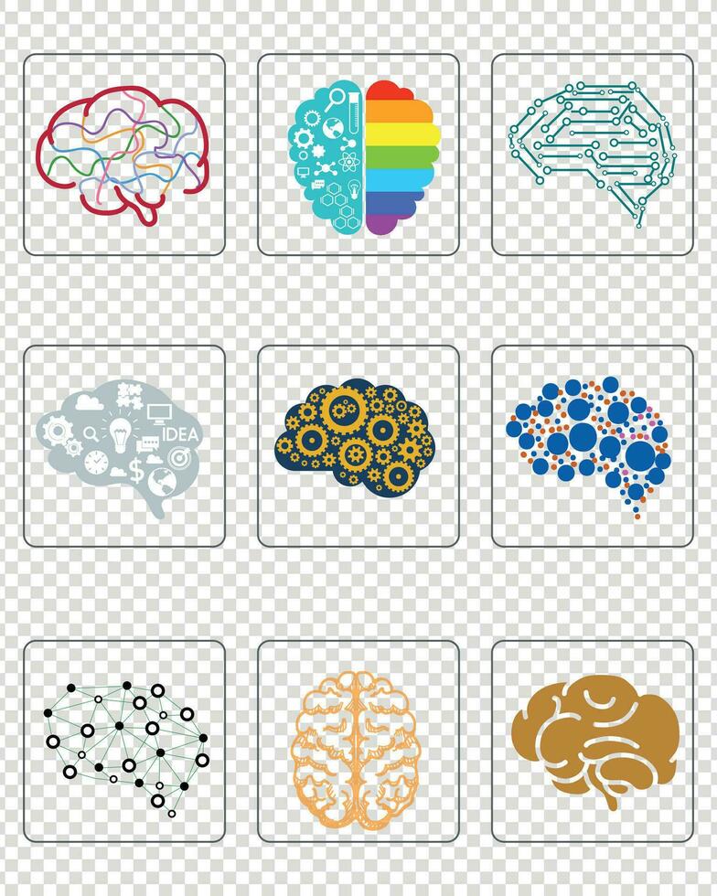 neurologie hersenen icoon vector set. schets reeks van neurologie hersenen vector pictogrammen voor web ontwerp geïsoleerd Aan wit achtergrond