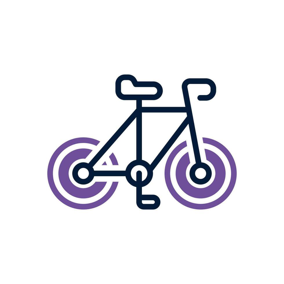 fiets icoon. vector dubbel toon icoon voor uw website, mobiel, presentatie, en logo ontwerp.