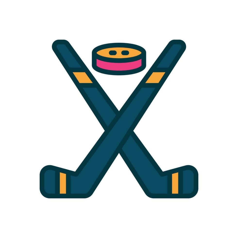 hockey icoon. vector gevulde kleur icoon voor uw website, mobiel, presentatie, en logo ontwerp.