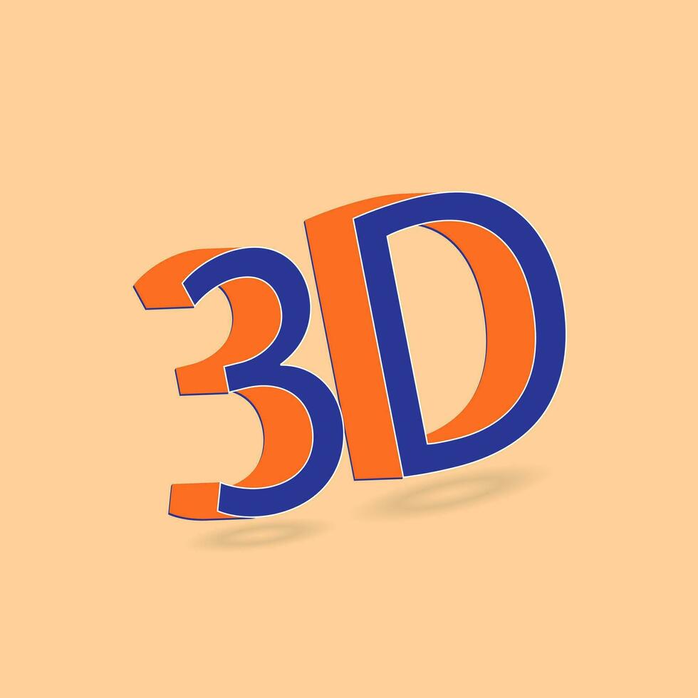 3d stijl tekst effect met helling kleur grafisch stijl en sjabloon vector