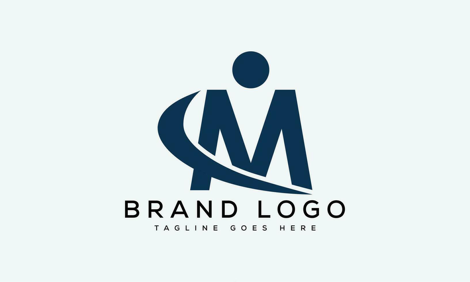 brief m logo ontwerp vector sjabloon ontwerp voor merk.