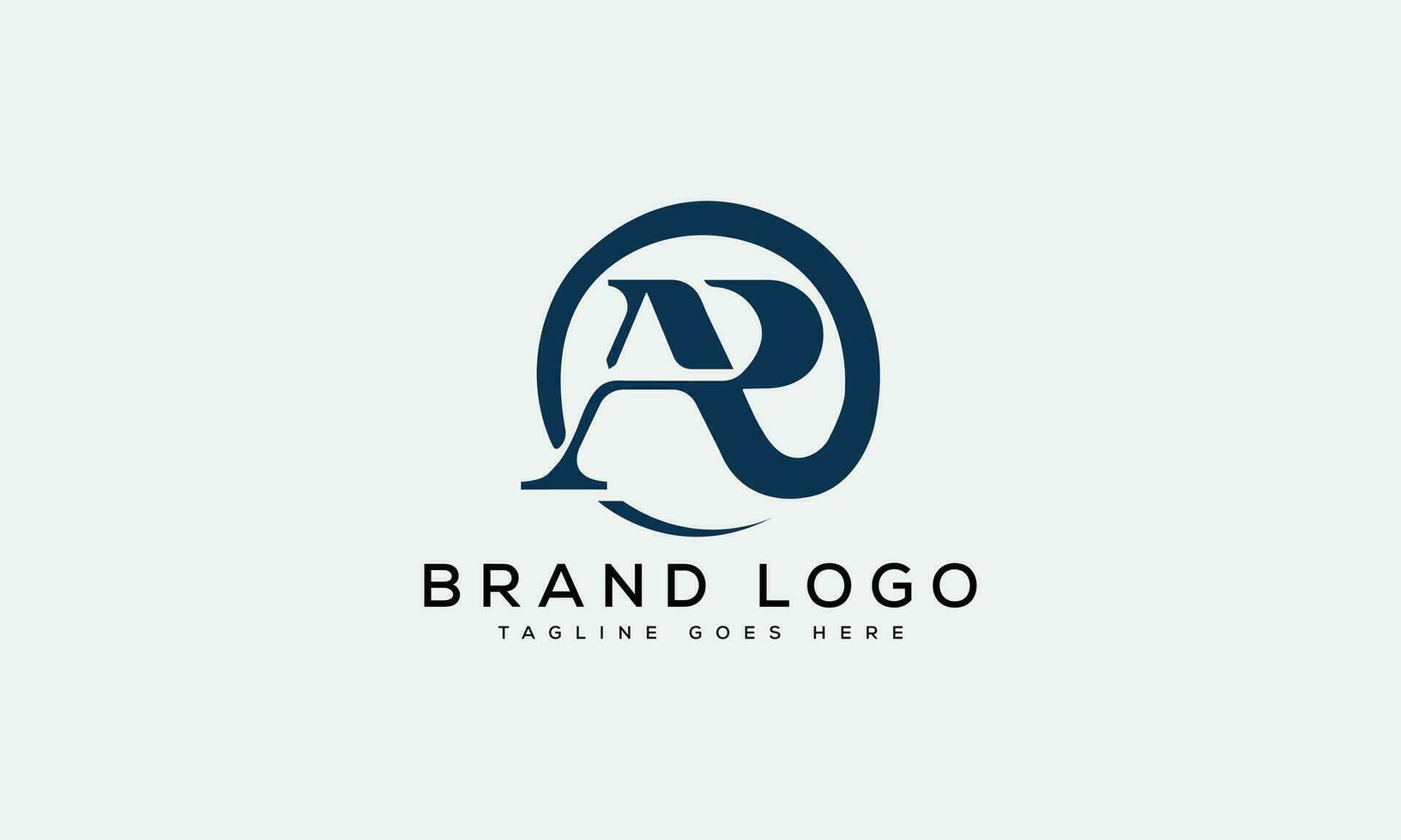 brief ar logo ontwerp vector sjabloon ontwerp voor merk.