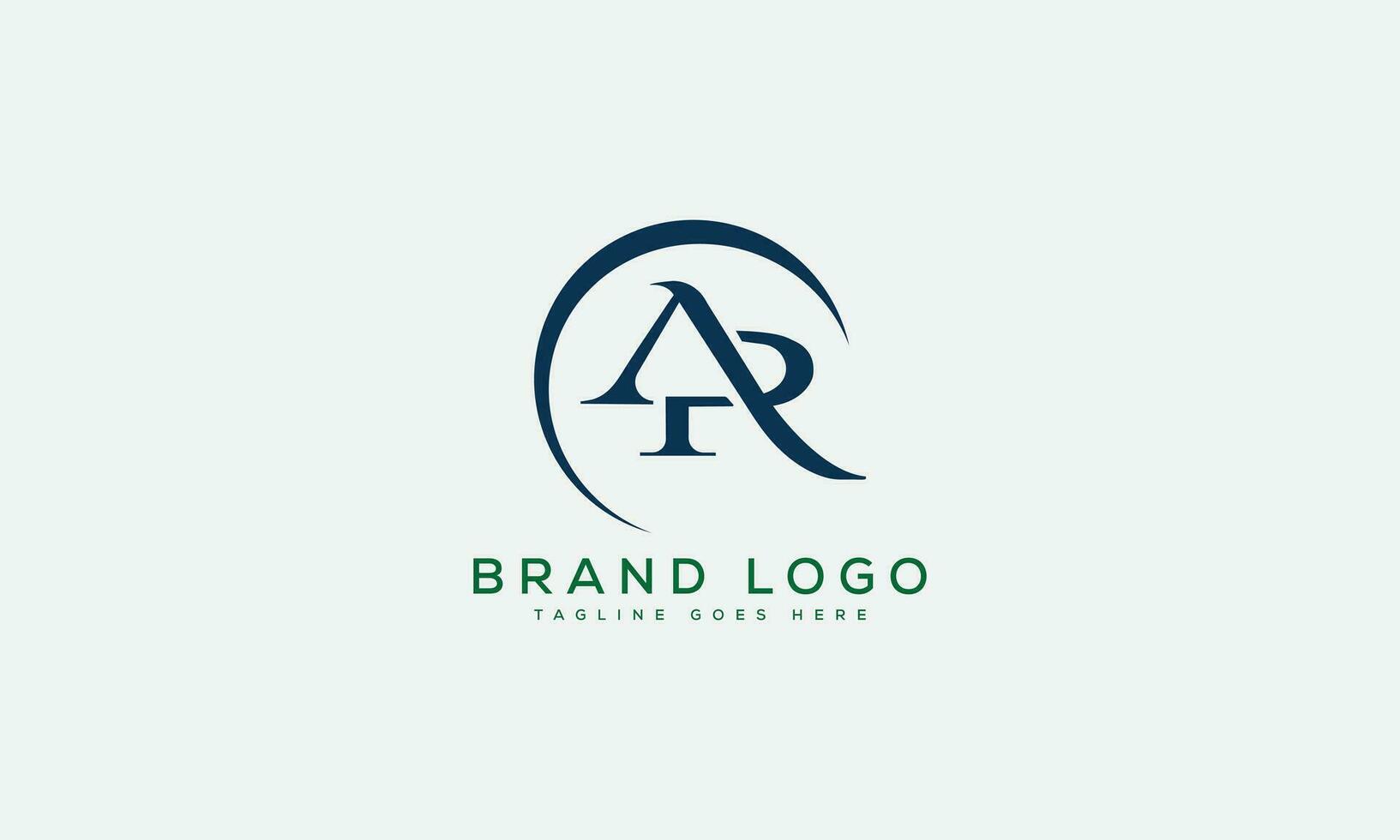 brief ar logo ontwerp vector sjabloon ontwerp voor merk.