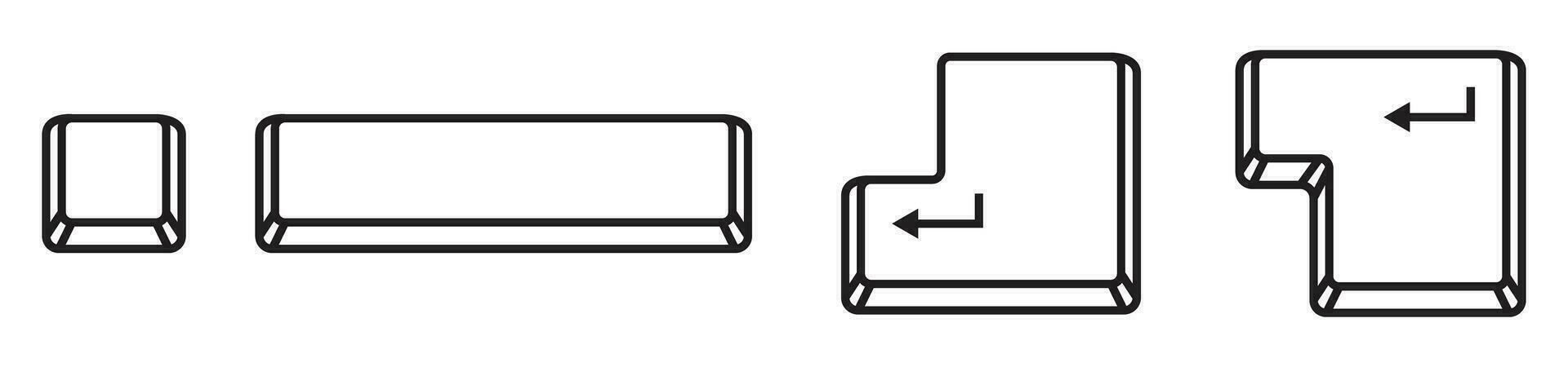 toetsenbord toetsen knop, schakelaar brief computer vector