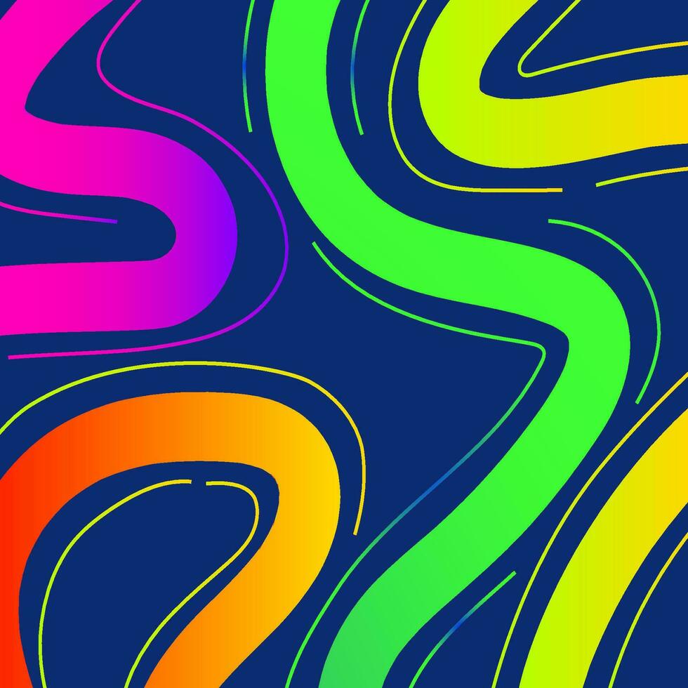 banier abstract lijn neon kleur stijl vector