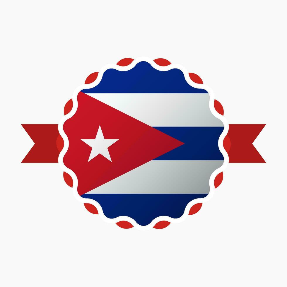 creatief Cuba vlag embleem insigne vector