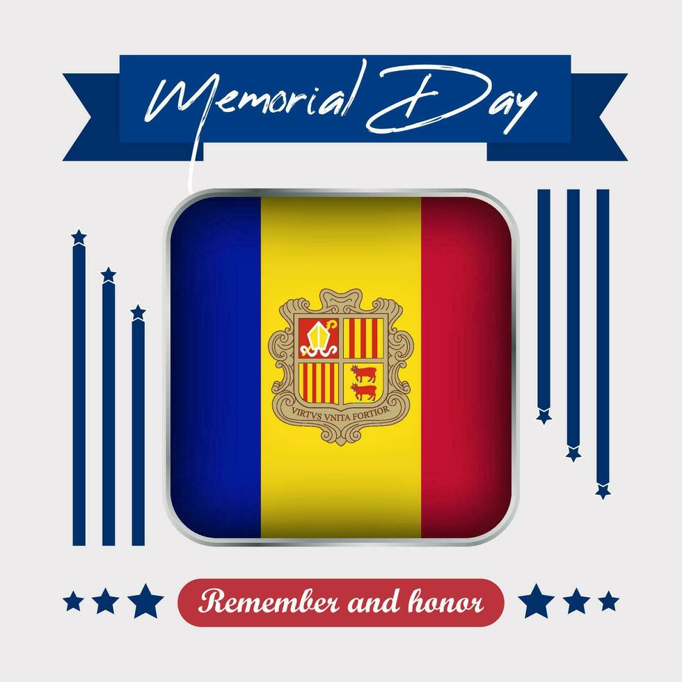 Andorra gedenkteken dag vector illustratie