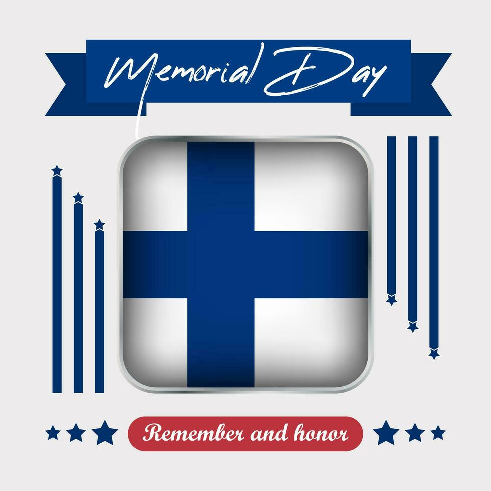 Finland gedenkteken dag vector illustratie