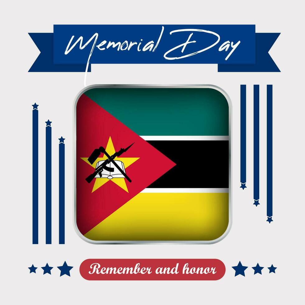 Mozambique gedenkteken dag vector illustratie