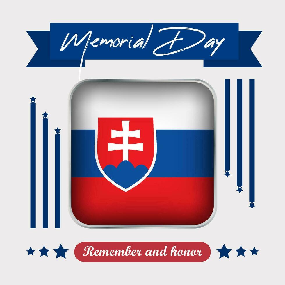 Slowakije gedenkteken dag vector illustratie