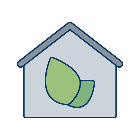 Eco huis vector pictogram