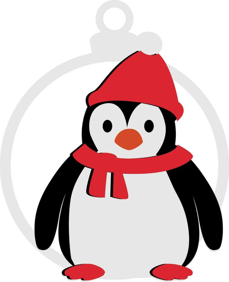 Kerstmis pinguïn decoratief speelgoed, meerlagig besnoeiing sjabloon vector