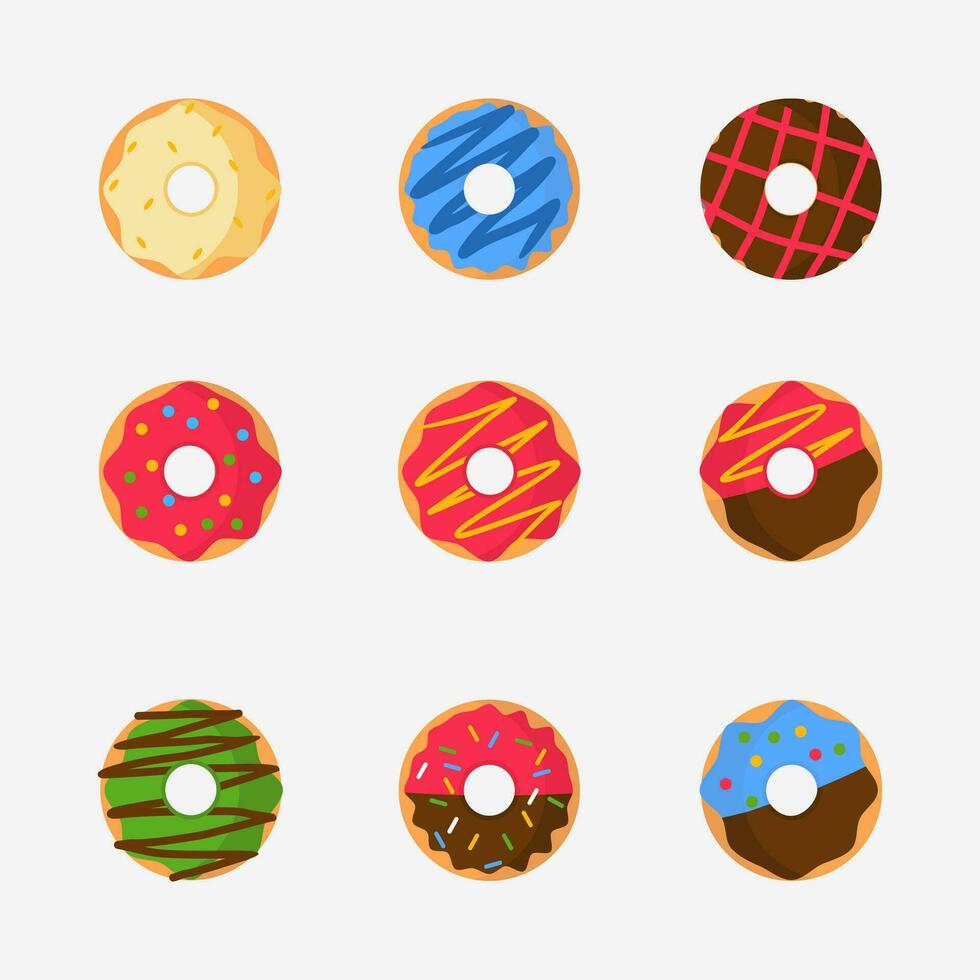 donut tekenfilm icoon vector illustratie
