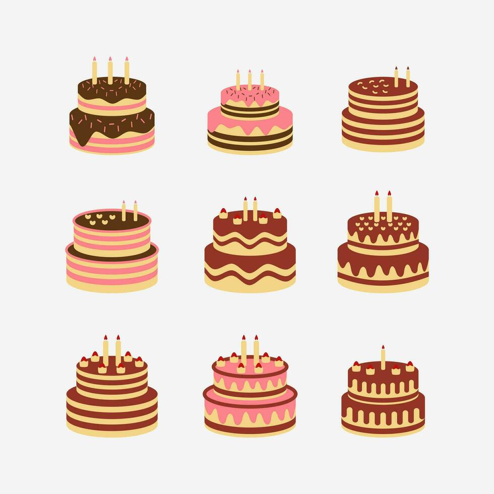 verjaardag taart tekenfilm icoon vector illustratie
