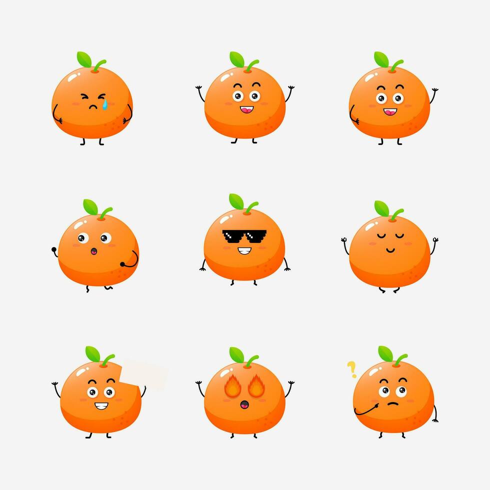 schattige oranje karakter vectorillustratie vector
