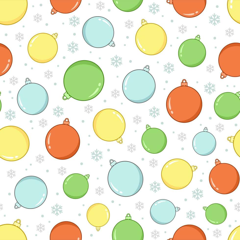 naadloos patroon met Kerstmis boom ballen. feestelijk achtergrond. gelukkig nieuw jaar vector illustratie.