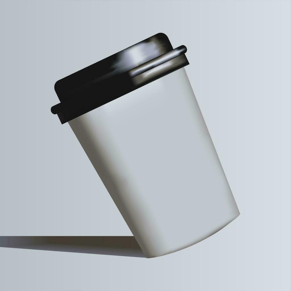 koffie papier kop bespotten omhoog vector