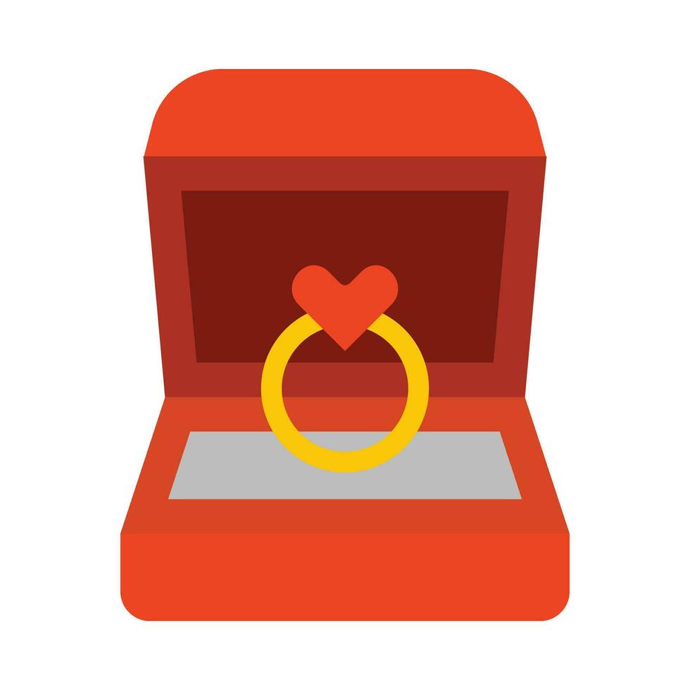 ring doos vector vlak icoon voor persoonlijk en reclame gebruiken.