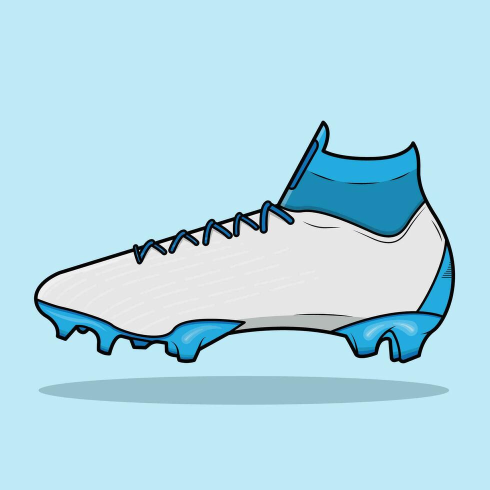 Amerikaans voetbal schoenen in blauw vector