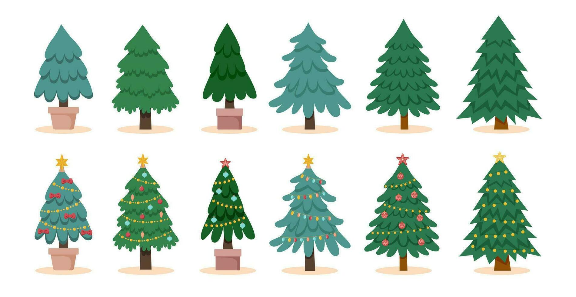 kerstboom set vector