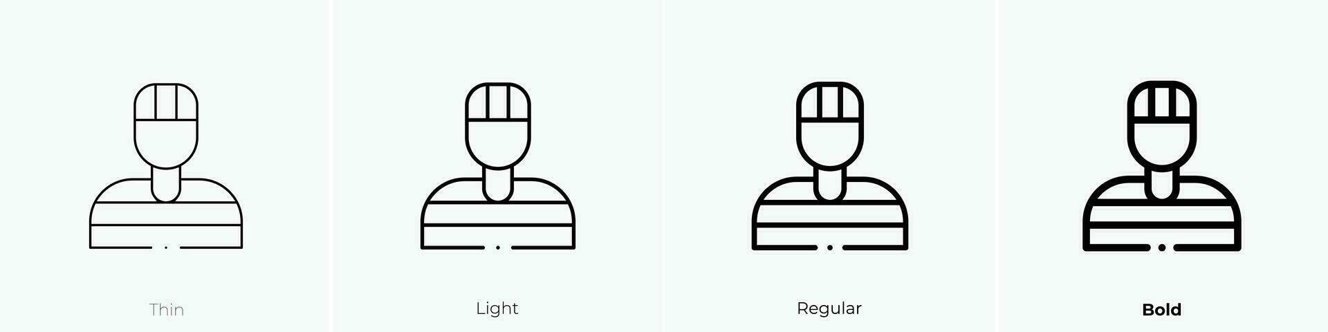 gevangene icoon. dun, licht, regelmatig en stoutmoedig stijl ontwerp geïsoleerd Aan wit achtergrond vector