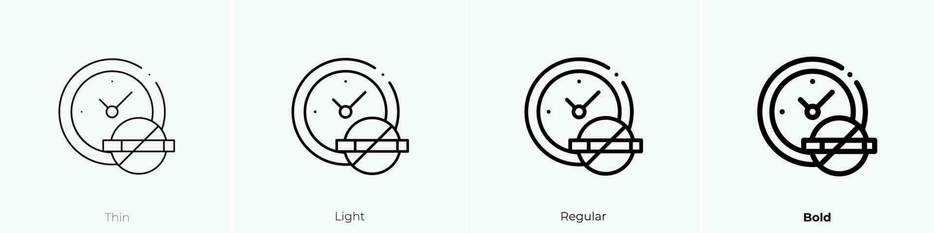 stoppen roken icoon. dun, licht, regelmatig en stoutmoedig stijl ontwerp geïsoleerd Aan wit achtergrond vector