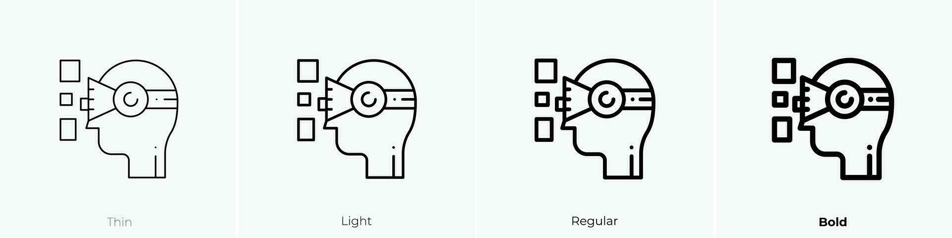 realiteit icoon. dun, licht, regelmatig en stoutmoedig stijl ontwerp geïsoleerd Aan wit achtergrond vector