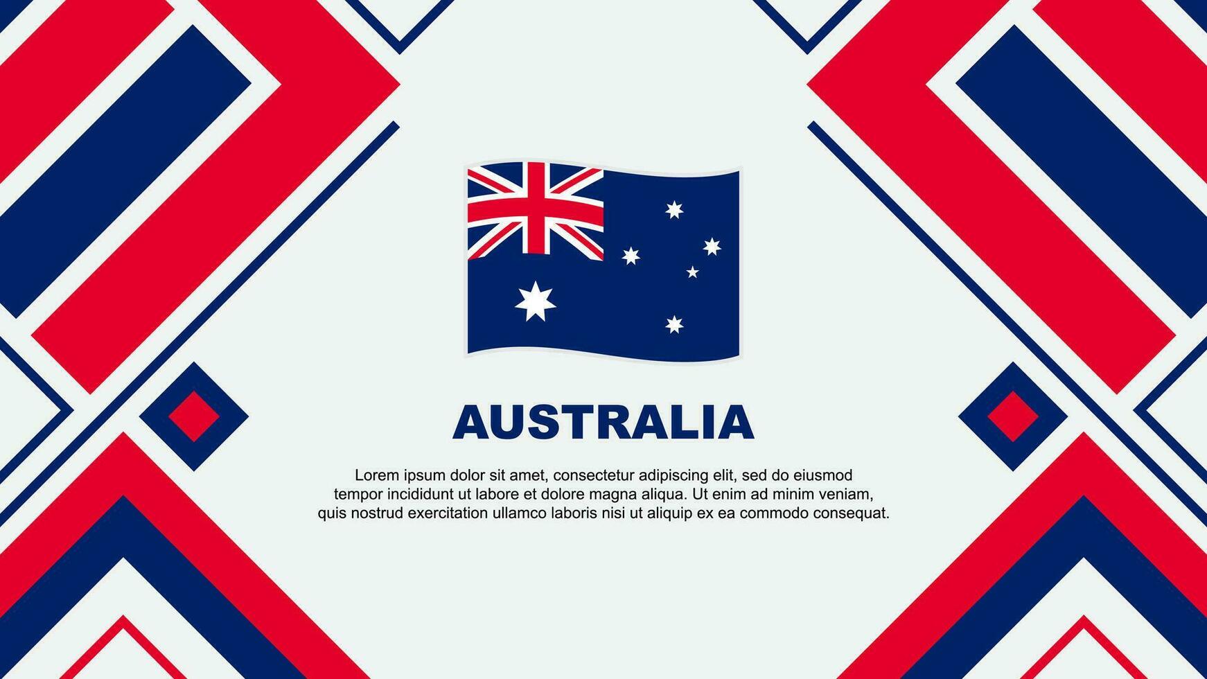 Australië vlag abstract achtergrond ontwerp sjabloon. Australië onafhankelijkheid dag banier behang vector illustratie. Australië vlag