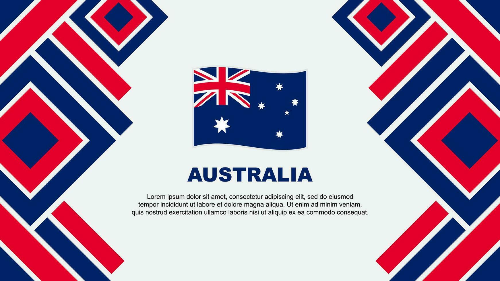 Australië vlag abstract achtergrond ontwerp sjabloon. Australië onafhankelijkheid dag banier behang vector illustratie. Australië