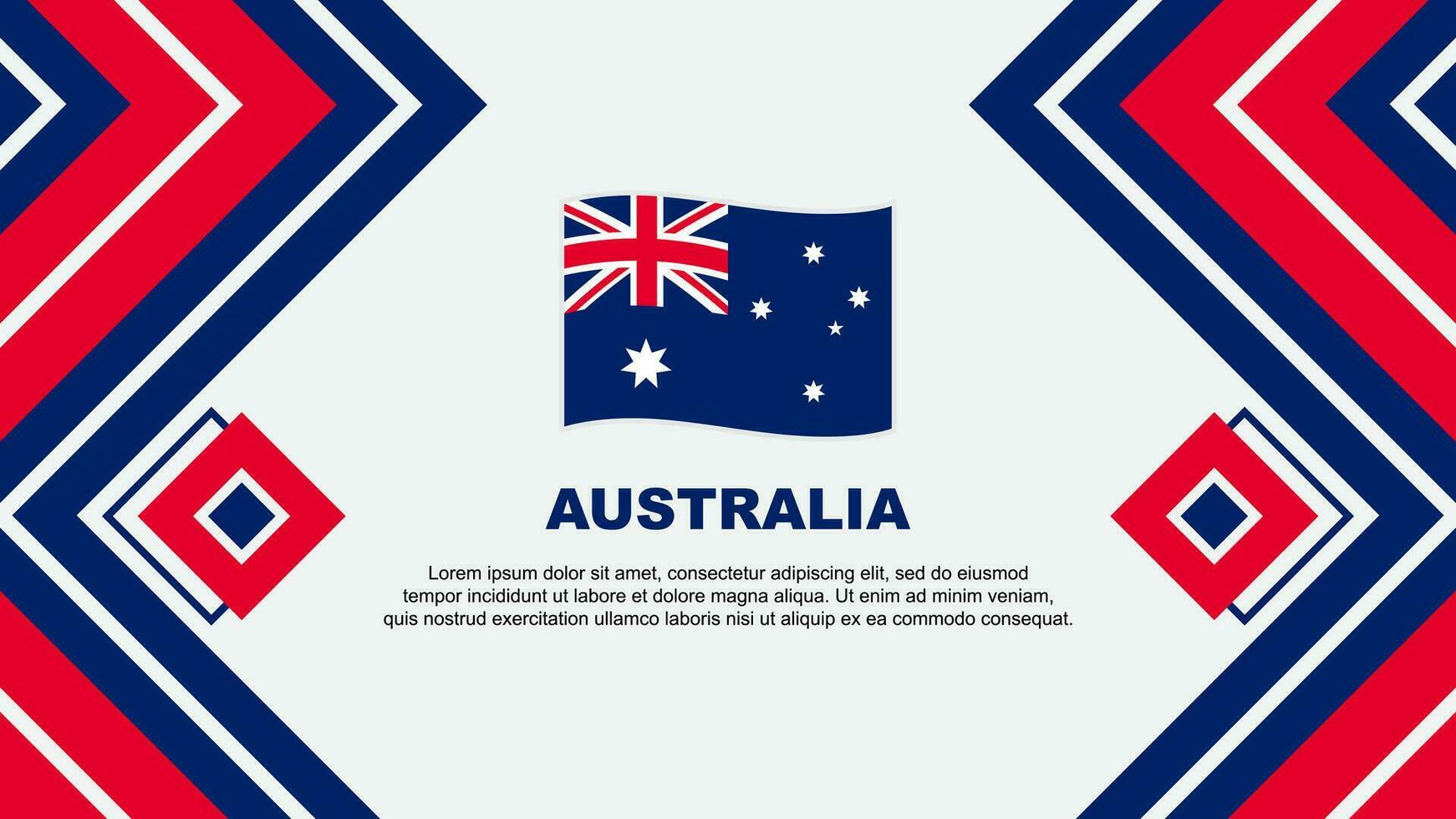 Australië vlag abstract achtergrond ontwerp sjabloon. Australië onafhankelijkheid dag banier behang vector illustratie. Australië ontwerp