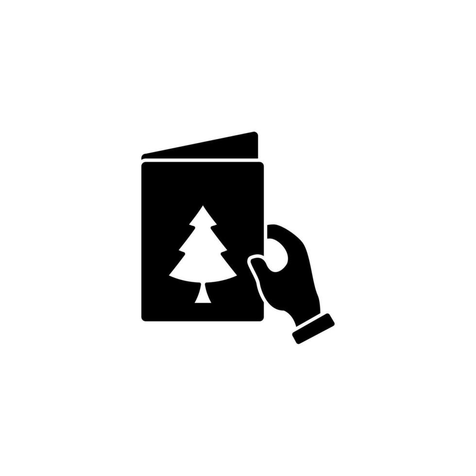 Kerstmis kaart concept lijn icoon. gemakkelijk element illustratie. Kerstmis kaart concept schets symbool ontwerp. vector