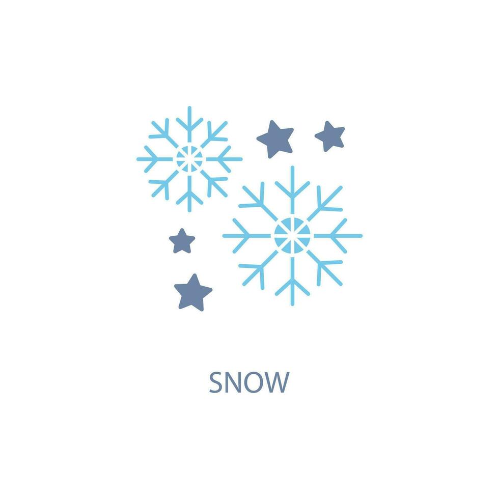 sneeuw concept lijn icoon. gemakkelijk element illustratie. sneeuw concept schets symbool ontwerp. vector