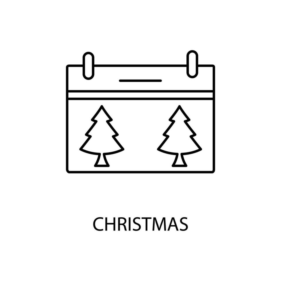 Kerstmis kalender concept lijn icoon. gemakkelijk element illustratie. Kerstmis kalender concept schets symbool ontwerp. vector