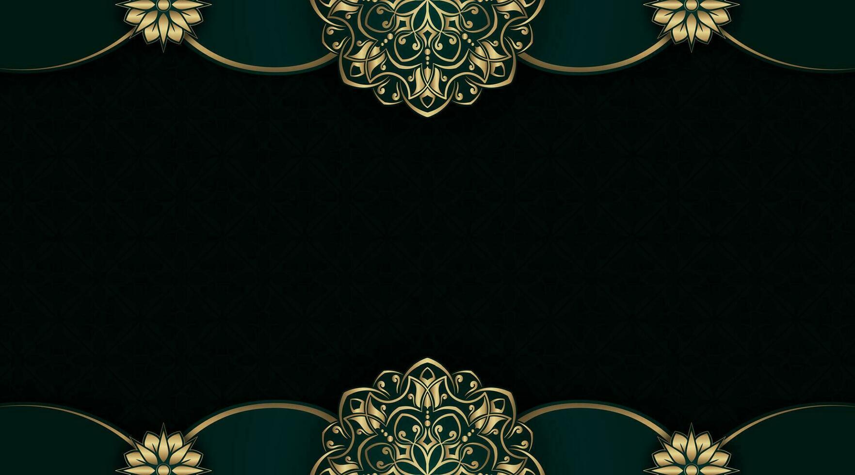 groen luxe achtergrond met mandala ornament vector