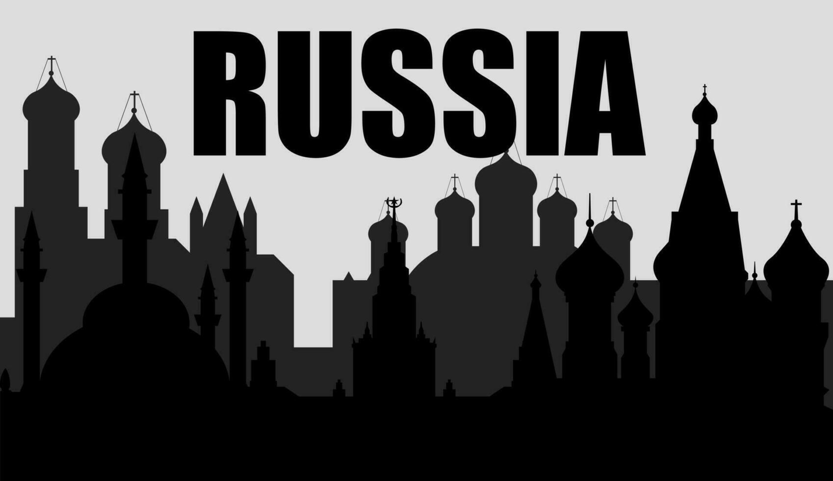 Russisch mijlpaal silhouet, vector illustratie